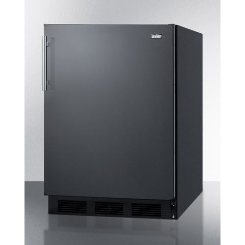 Summit | 24" Wide All-Refrigerator (FF6BK2SS) Black Door/Black Cabinet/White Interior (FF63BK)   - Toronto Brewing