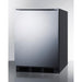 Summit Accucold | 24" Wide All-Refrigerator, ADA Compliant (AL752BK) Stainless Front with Black Cabinet and Horizontal Handle (AL752BKSSHH)   - Toronto Brewing
