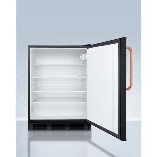 Summit | 24" Wide All-Refrigerator with Antimicrobial Copper Handle, ADA Compliant (FF7LBLKBITBCADA)    - Toronto Brewing
