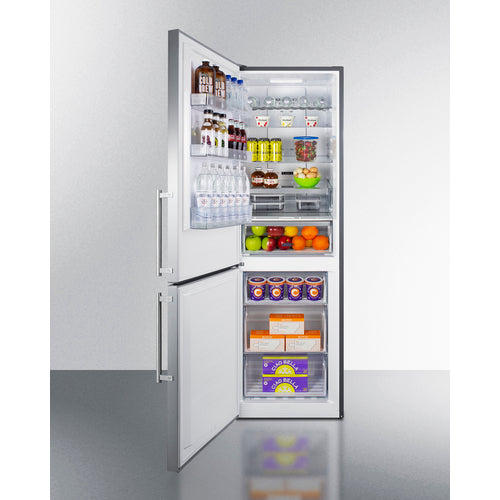 Summit | 24" Wide Bottom Freezer Refrigerator (FFBF249SS2) Left Hand No  - Toronto Brewing