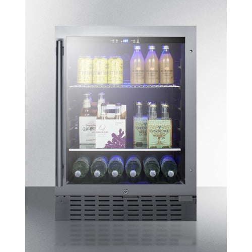 Summit | 24" Wide Built-In Beverage Cooler With Stainless Trim (SCR2466B)    - Toronto Brewing