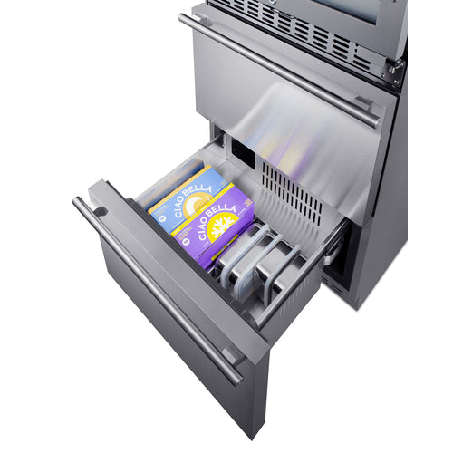 Summit | 24" Wide Combination Dual-Zone Wine Cellar and 2-Drawer All-Freezer (SWCDAF24)    - Toronto Brewing