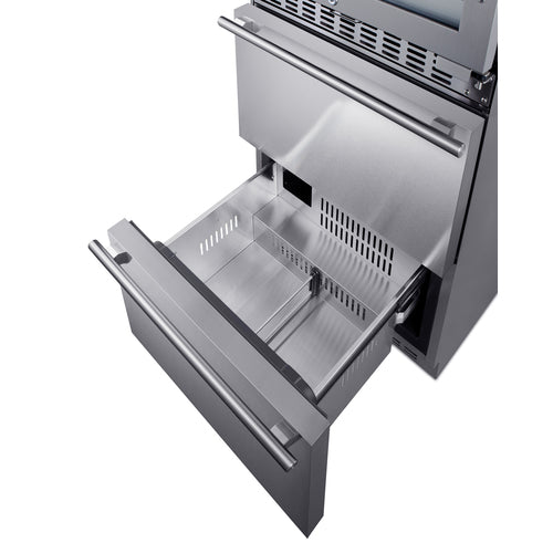 Summit | 24" Wide Combination Dual-Zone Wine Cellar and 2-Drawer All-Refrigerator (SWCDAR24)    - Toronto Brewing
