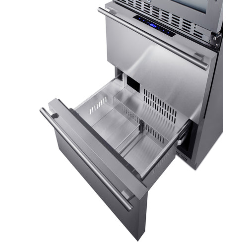 Summit | 24" Wide Combination Dual-Zone Wine Cellar and 2-Drawer Refrigerator-Freezer (SWCDRF24)    - Toronto Brewing