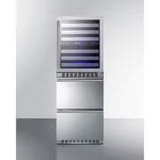 Summit | 24" Wide Combination Dual-Zone Wine Cellar and 2-Drawer Refrigerator-Freezer (SWCDRF24)    - Toronto Brewing
