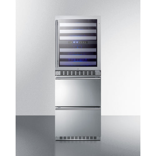 Summit | 24" Wide Combination Dual-Zone Wine Cellar and 2-Drawer Refrigerator-Freezer (SWCDRF24)    - Toronto Brewing