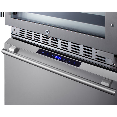 Summit | 24" Wide Combination Dual-Zone Wine Cellar and 2-Drawer Refrigerator-Freezer (SWCDRF24)    - Toronto Brewing