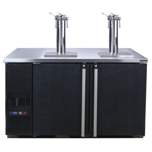 Micro Matic Pro-Line™ | 59-1/2" Wine Kegerator - Black (MDD58WLT-E) Two finesse towers with 4 taps total   - Toronto Brewing