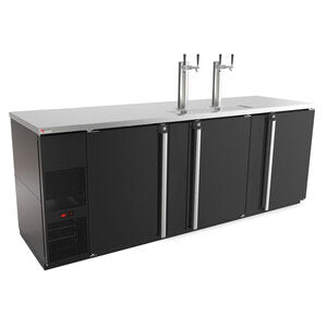 Micro Matic Pro-Line™ | 95-1/2" Wide Kegerator - Black with Integrated Glass Rinser (MDD94-E-LT) 2x double tap   - Toronto Brewing