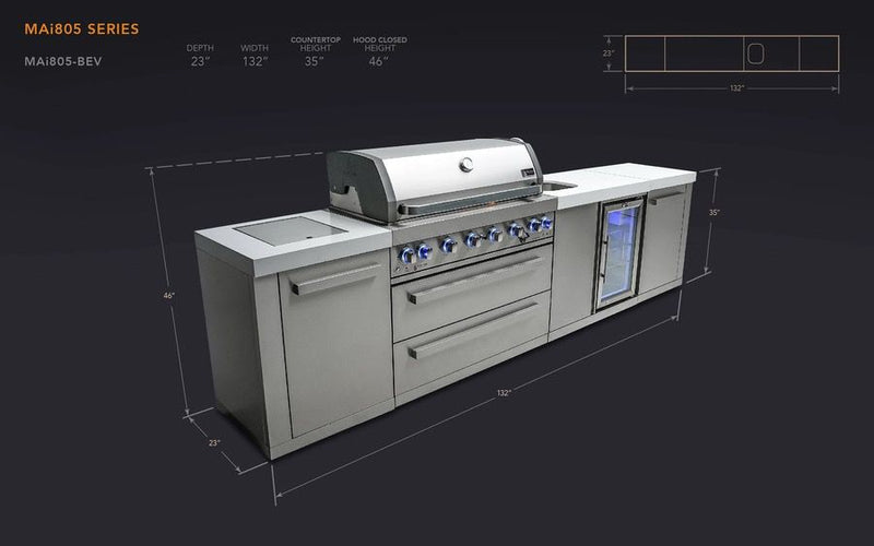 Mont Alpi 805 Island and Beverage Centre Outdoor Kitchen - Image 3