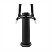 Double Tap Beer Tower - Black Phantom With SS Punisher NukaTap Faucets    - Toronto Brewing