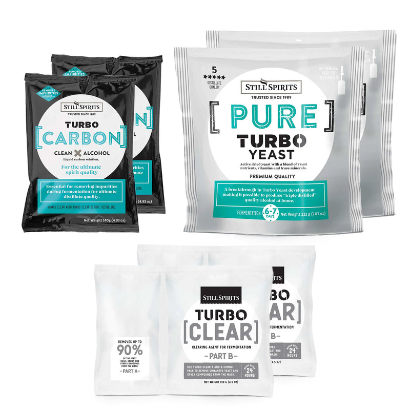 Still Spirits Triple Pack - Turbo Yeast PURE, Turbo Carbon and Turbo Clear x 2    - Toronto Brewing