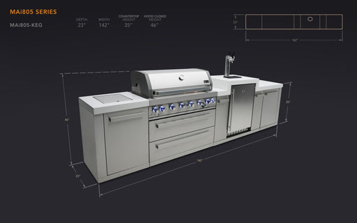 Mont Alpi 805 Island with a Kegerator - Image 2