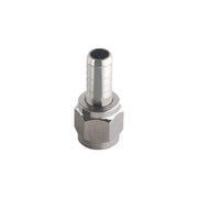 Stainless Steel Swivel Nut - 1/4" FFL X 1/4" OD Barb    - Toronto Brewing