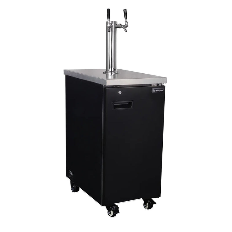 Kegco TCK-17-2 18 inch dual faucet kegerator