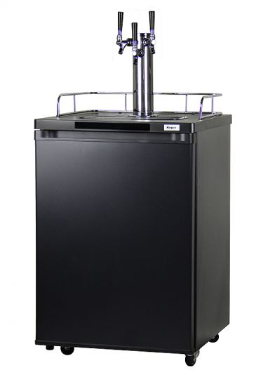 Kegco 24" Wide Homebrew Triple Tap Black Kegerator