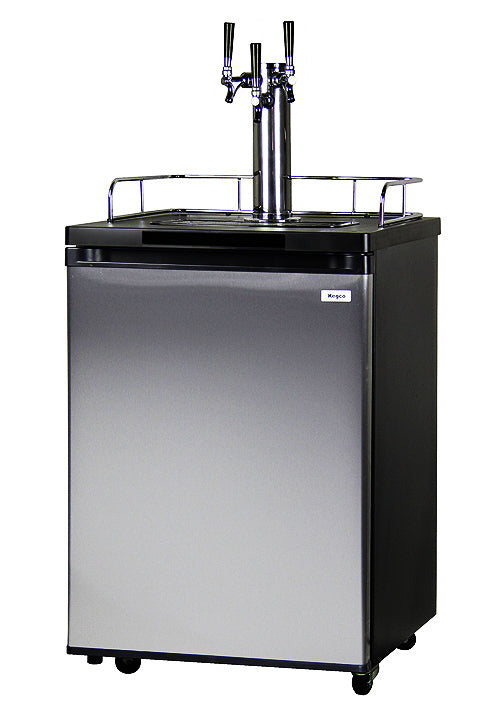 Kegco 24" Wide Homebrew Triple Tap Stainless Steel Kegerator