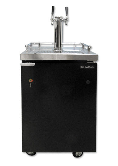 UBC KegMaster 24" Wide Dual Tap Black Commercial Kegerator
