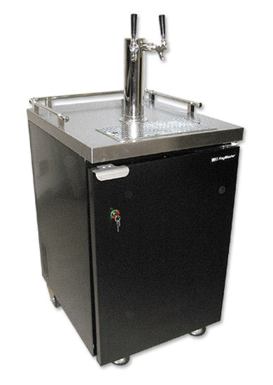 UBC KegMaster 24" Wide Dual Tap Black Commercial Kegerator