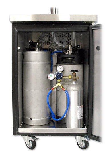 UBC KegMaster 24" Wide Dual Tap Black Commercial Kegerator