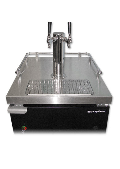 UBC KegMaster 24" Wide Dual Tap Black Commercial Kegerator