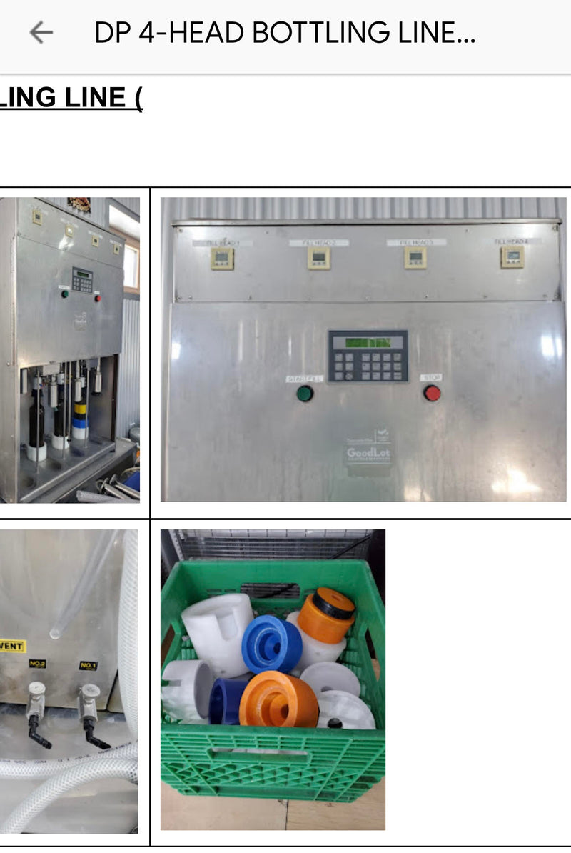 DP 4-Head Counter-Pressure Bottling Line w/ Primera AP360 Labeler (Used)