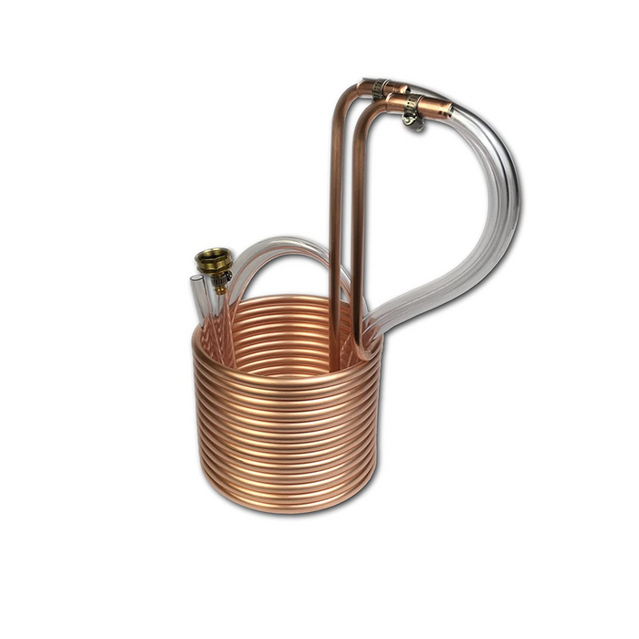 Copper Immersion Wort Chiller with Vinyl Tubing (25' x 3/8")    - Toronto Brewing