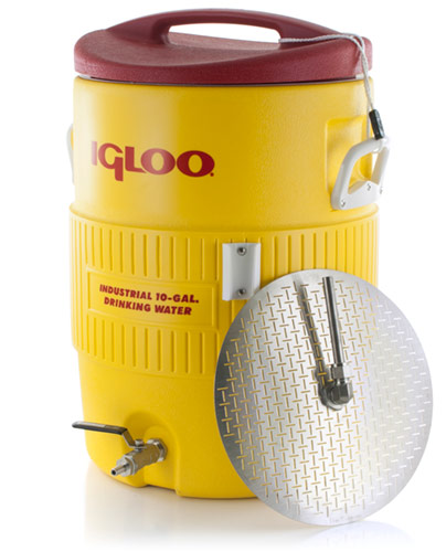 Igloo Cooler Mash Tun with Ball Valve and False Bottom (10 Gallon)