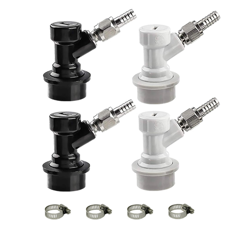 CM Becker Ball Lock MFL Disconnects with Swivel Nuts and Hose Clamps - 2 Pairs    - Toronto Brewing