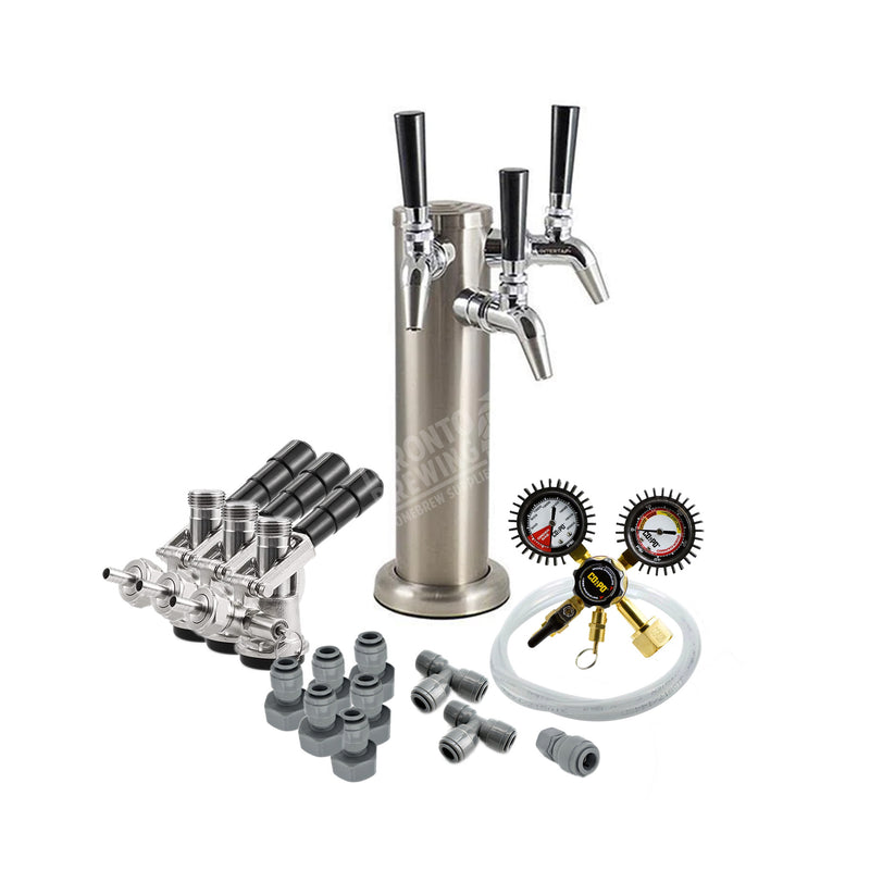 Triple Tap Tower Kegerator Kit (Sanke S)    - Toronto Brewing
