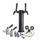 Black Phantom Double Tap Tower Kegerator Kit (Sanke D)    - Toronto Brewing