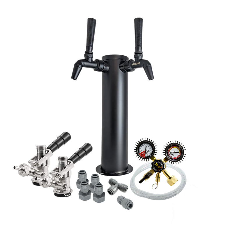 Black Phantom Double Tap Tower Kegerator Kit (Sanke D)    - Toronto Brewing