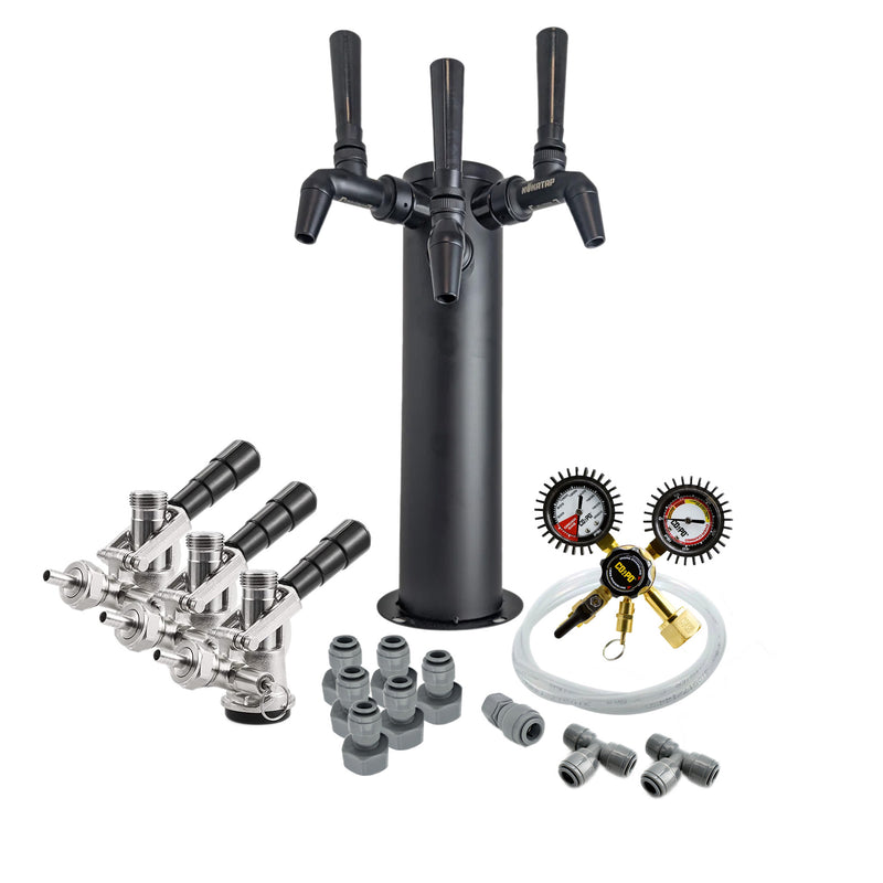 Black Phantom Triple Tap Tower Kegerator Kit (Sanke D)    - Toronto Brewing