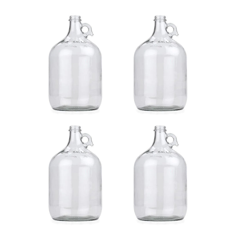 Carboy - 1 Gallon Clear Glass Growler Fermenter (Pack of 4)    - Toronto Brewing