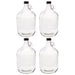 Carboy - 1 Gallon Clear Glass Growler Fermenter with Polyseal 38mm Screw Cap (Pack of 4)    - Toronto Brewing
