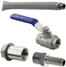 Stainless Steel 1/2" 2 piece Ball Valve and Bazooka Screen Kit    - Toronto Brewing