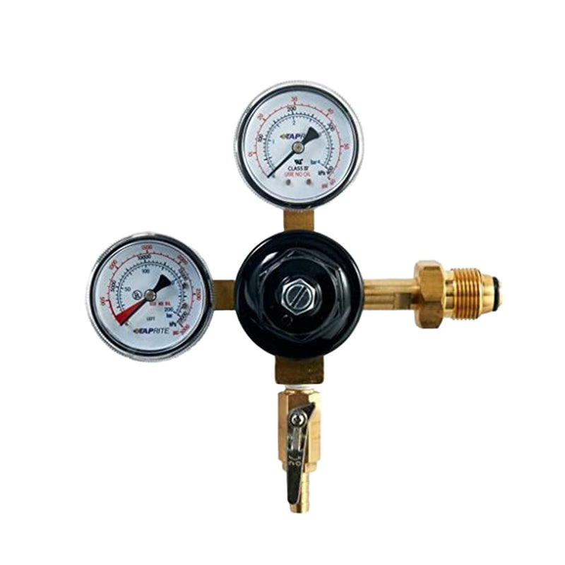 Taprite | Dual Gauge Nitrogen/BeerGas Regulator - Zinc Bonnet (Barbed Connection) [742HPN]    - Toronto Brewing