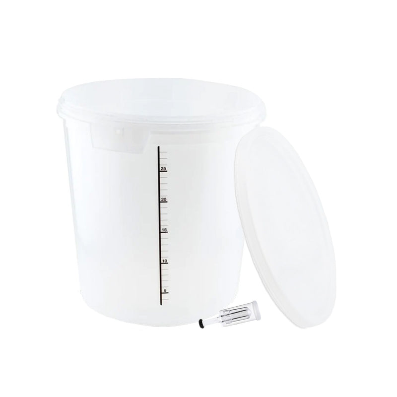 8.5 Gallon Food Grade Fermentation Bucket with Drilled Lid, Grommet and Airlock    - Toronto Brewing