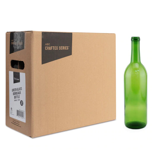 Bordeaux Bottles | Green Glass (750ml) - 10 per Case    - Toronto Brewing