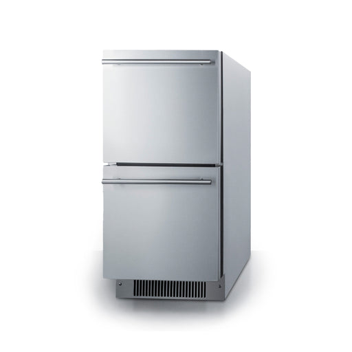 Summit | 15" Wide 2-Drawer All-Refrigerator, ADA Compliant (ADRD15) Stainless Steel (ADRD15)   - Toronto Brewing