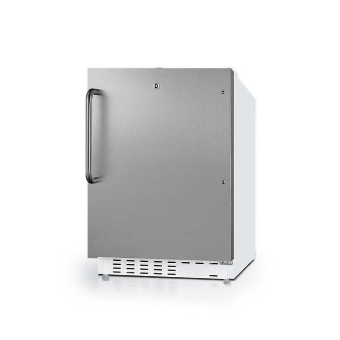 Summit | 21" Wide Built-In Refrigerator-Freezer, ADA Compliant (ALRF48CSS) Stainless Steel Door and White Cabinet (ALRF48SSTB)   - Toronto Brewing