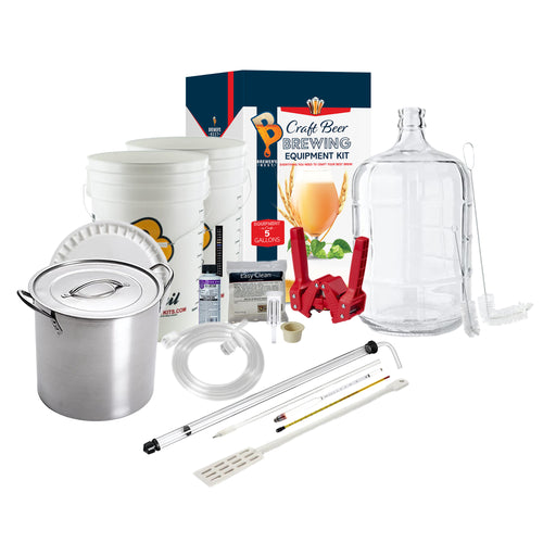 Brewer's BeAst 5 Gallon/19 Litre Deluxe Beer Brewing Equipment Starter Kit w/Glass Carboy and 5 Gallon Kettle    - Toronto Brewing
