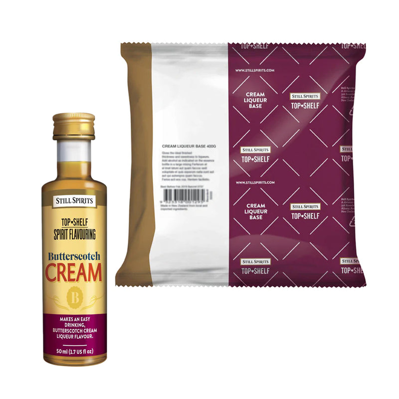 Still Spirits Top Shelf Butterscotch Cream Essence (50 ml) Essence + Cream Base Pack   - Toronto Brewing