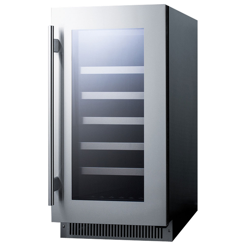 Summit | 29 Bottle Single Zone Built-In Wine Cooler - (CL18WC) Black   - Toronto Brewing