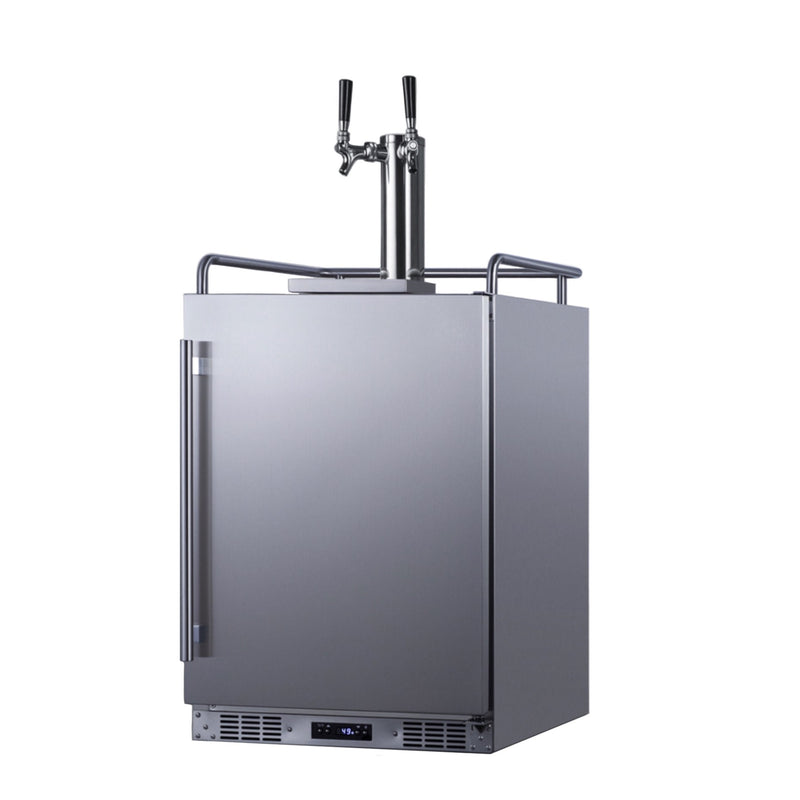 Summit | 5.6 cu. ft. Dual Tap Built-In Outdoor Kegerator - Stainless Door and Cabinet (SBC683OSTWIN)    - Toronto Brewing