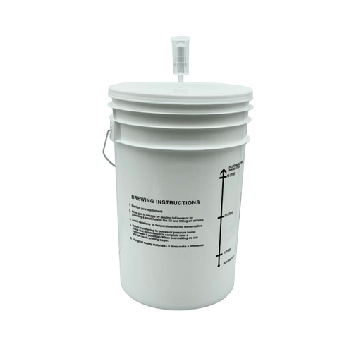 6.5 Gallon Fermentation Bucket and Lid with #6.5 Bung and Airlock    - Toronto Brewing