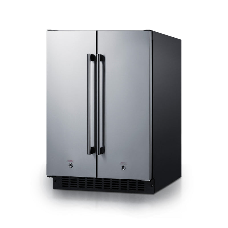 Summit | 24" Built-In Refrigerator-Freezer (FFRF24SS) Black (FFRF24SS)   - Toronto Brewing