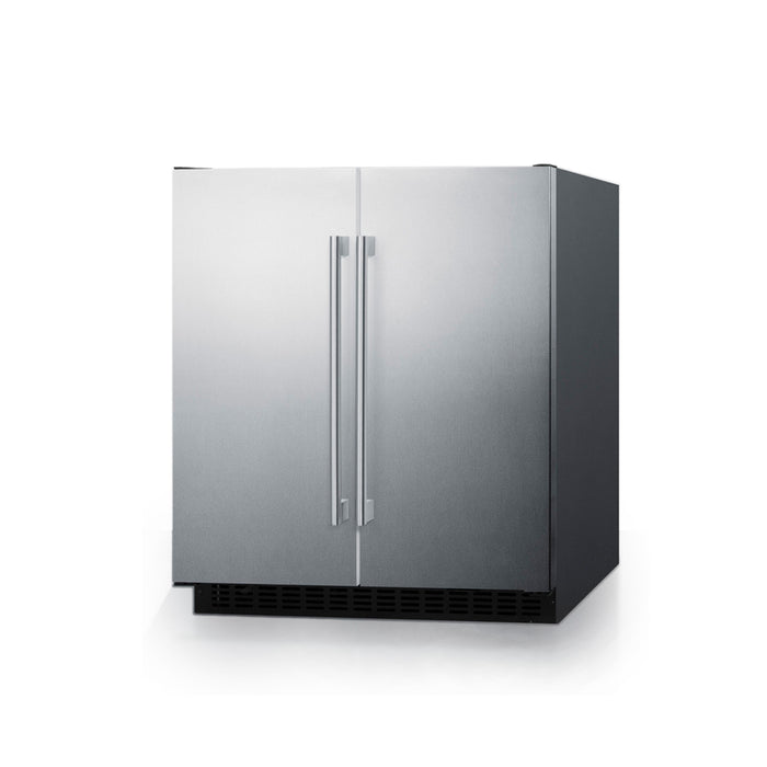 Summit | 30" Wide Built-In Refrigerator-Freezer (FFRF3070B) Stainless Steel Front/Black Cabinet (FFRF3070BSS)   - Toronto Brewing