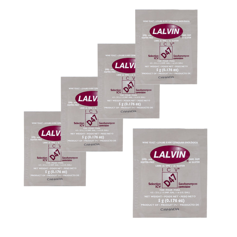 Lalvin | D47 White Wine Yeast (5 g) x 5 Sachets    - Toronto Brewing