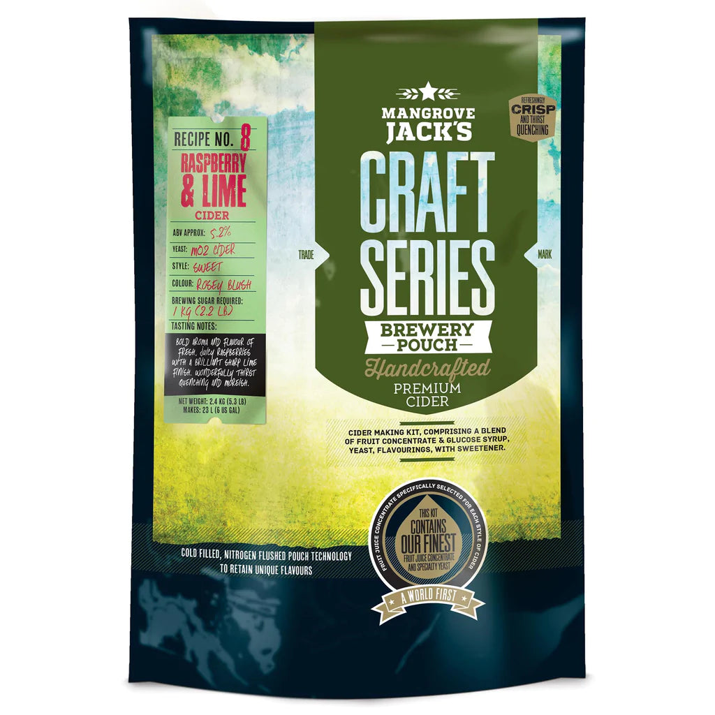 Mangrove Jack’s | Raspberry Lime Cider Kit (6 Gallons | 23 L)